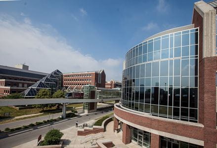 a view of the buildings at iu school of medicine