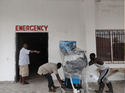 Respiratory equipment for a Liberian hospital