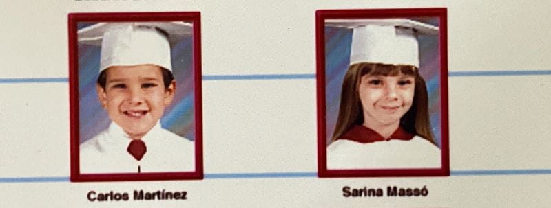 Carlos Martinez and Sarina Masso kindergarten graduation