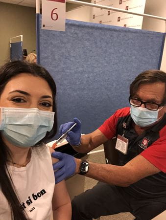 Lana Dbeibo getting her COVID vaccine