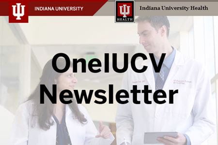 graphic reads "One IU CV Newsletter"