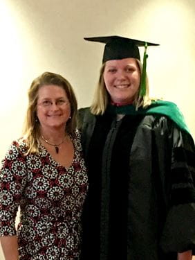 Drs. Renee Knutson and Brittany Sherron at graduation