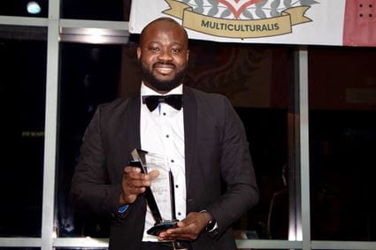 Michael Adjei with Diversity Champion Award