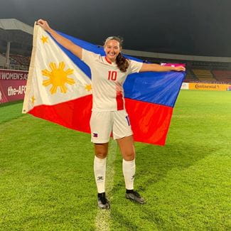 Ryley Bugay with Philippines flag