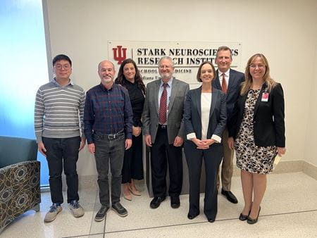 Saykin with colleagues at Stark Neurosciences Research Institute