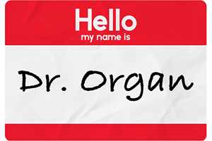 Dr Organ name badge
