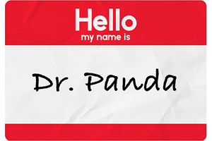 Dr Panda name badge
