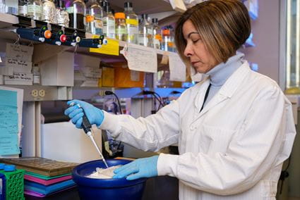 A researcher in the Department of Medical and Molecular Genetics