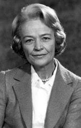 Black and white photo of Suzanne Knoebel, MD, first female cardiology faculty member at IU School of Medicine