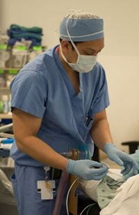 Surgeon in Eskenazi Operating Room