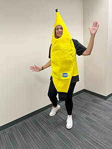 Person in banana suit