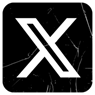 X logo; large white X over black background