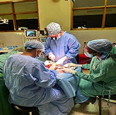 IU plastic surgery resident contributes to surgery cases.