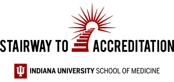 Stairway to Accreditation logo with staircase graphic